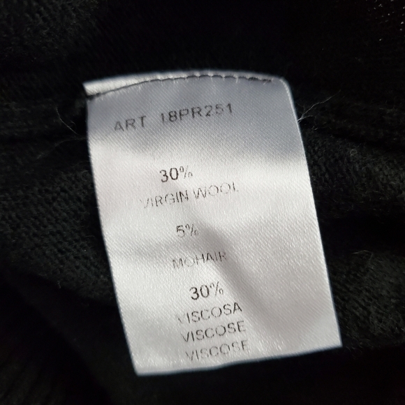 NEW PDR Phisique Du Role Black Turtleneck Oversized Sweater Estimate - Picture 4 of 5